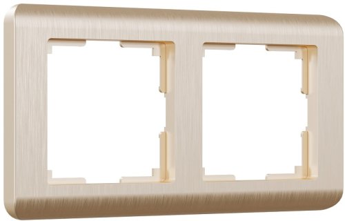 Рамка универсальная Werkel Stream 2-м. шампань фото Рамка универсальная Werkel Stream 2-м. шампань картинка